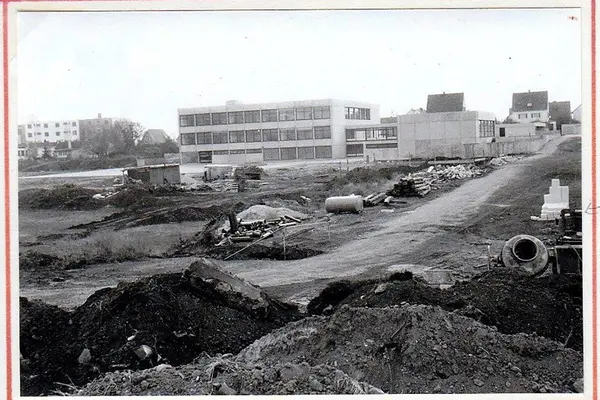 Die Baustelle am Kirchenweg 1971/72