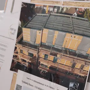 Foto mit Vogelperspektive auf den Rohbau 