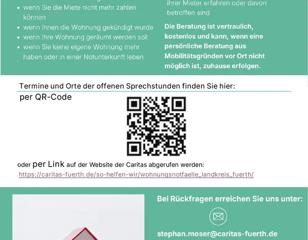 Flyer mit Kerninfos, Link und QR-Code