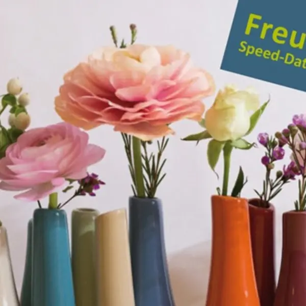 Viele Blumenvasen mit Blumen