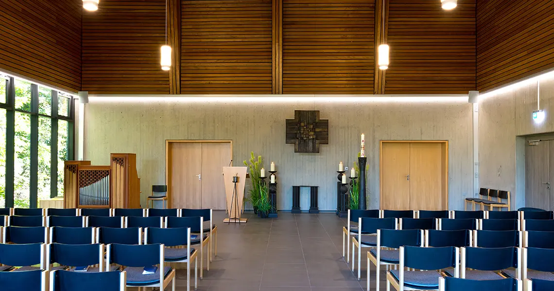 Aussegnungshalle Innenansicht