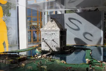 Ein Modell einer Turmhügelburg