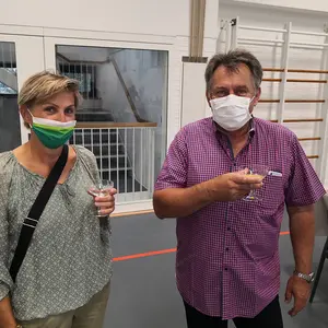 Die Stadträte Heike Barth und Johann Werner