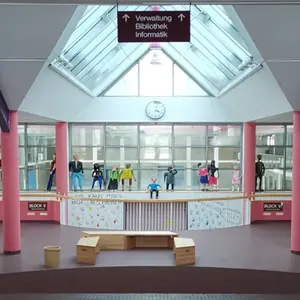 Blick in die Aula der Mittelschule Oberasbach