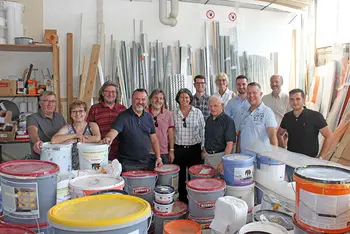 Erste Bürgermeisterin Birgit Huber und mehrere Stadtratsmitglieder zu Besuch bei der Firma Baydemir Stuck GmbH