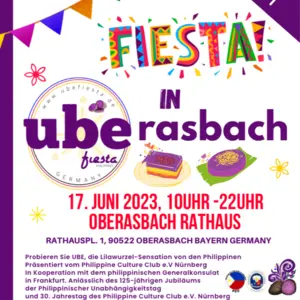 Werbeplakat für das Ube Festival in Oberasbach 2023