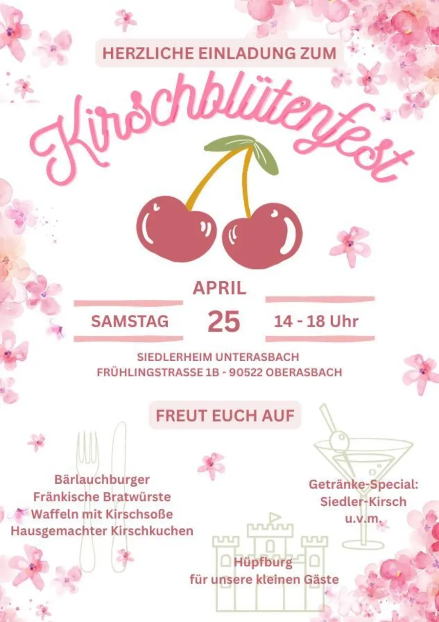 Plakat Kirschblütenfest, alle Infos im Text enthalten 
