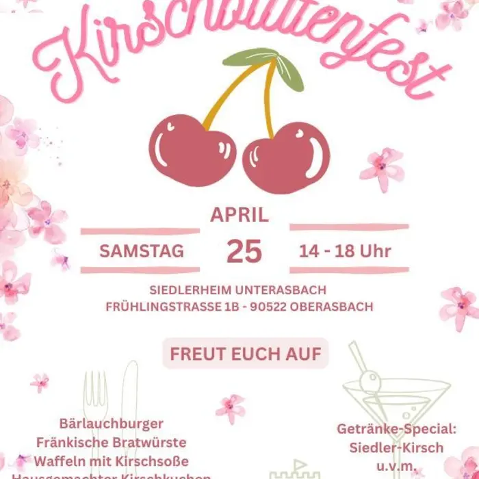 Plakat Kirschblütenfest, alle Infos im Text enthalten 