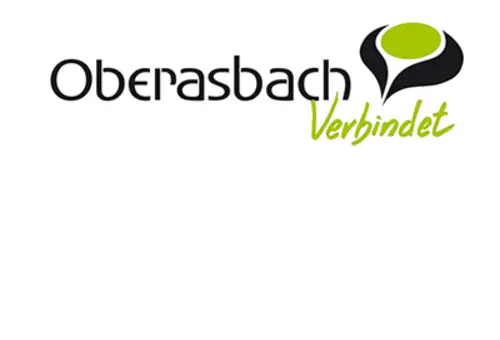 grün-schwarzes Logo der Stadt Oberasbach "Oberasbach verbindet"