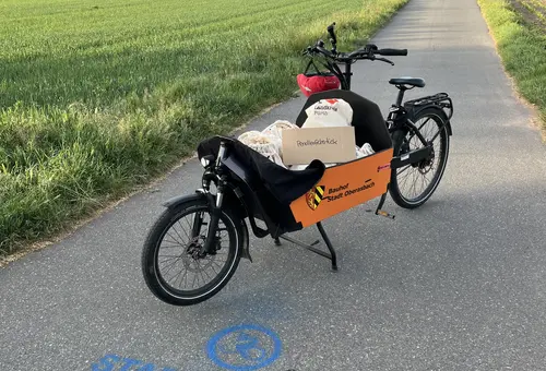 Lastenfahrrad der Stadt Oberasba