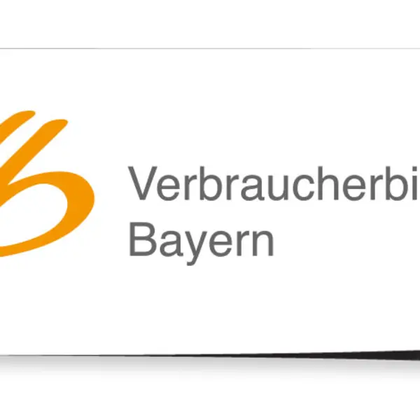 gelbes kleines v und b, daneben der Text "Verbraucherbildung Bayern"