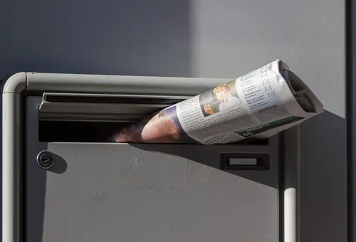 Zeitung im Briefkasten