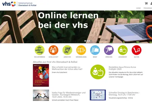 Screenshot vhs Oberasbach & Roßtal 