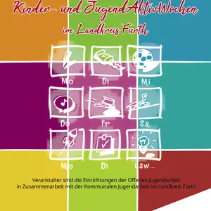 Plakat zu den Kinder- und JugendAktivWochen des Landkreises Fürth